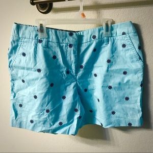 Blue Patterned Shorts